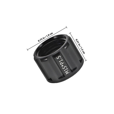 Rugged Aluminum Thru Axle Nut M15x1.5mm For Mountain Bikes And Electric Bikes Easy Install Durable Hub Nut With Sleek Design And Secure Fit