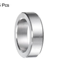 Top Shelf 5 Pack Heavy Duty 304 Stainless Steel Spacers 5/8 Inch Inner Diameter 7/8 Inch Outer Diameter 1/4 Inch Long Round Bushings Solid Gear For Bolts Rods Screws Built Tough, showing one spacer.