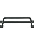 Black Cast Iron Pull Handles 9 Inch Square Base Set Of 2 Durable Powder Coated Finish For Cabinet Doors Gates Barn Doors And Interior Exterior Use Rustic Farmhouse Style Hardware Suitable For Indoor And Outdoor Use.