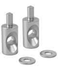 Badass Stainless Steel Framed Shower Door Hinge Pins With Washers Slick Bathroom Hardware Fix Fits 5/16 Inch Continuous Hinges, two pins and washers