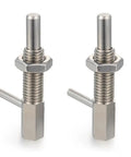 2 Pack Tough As Nails Stainless Steel Retractable Plunger Pins with solid grip L handle for mechanics.