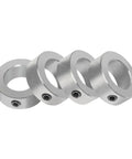 One Quarter Inch Bore Shaft Collar, Solid Steel, Zinc Plated, Set Screw, Heavy Duty Machinery Component For Industrial Use, 4-piece set