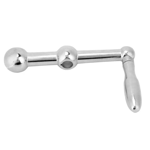 Beefy High Hardness Milling Machine Ball Handle Kit With Three Ball Crank For Bridgeport Style Mills, metallic handle with 16mm hole.