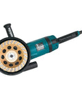 A-96425 7-Inch Diamond Cup Wheel With 24 Segment Turbo Anti-Vibration, Double Row Design For Concrete Stone And Tile attached to grinder
