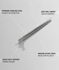 Beefy Stainless Steel Wall Shelf Support Bracket For Garage Closet And Workshop Storage Mounts Heavy Duty Rust Resistant Easy Stud