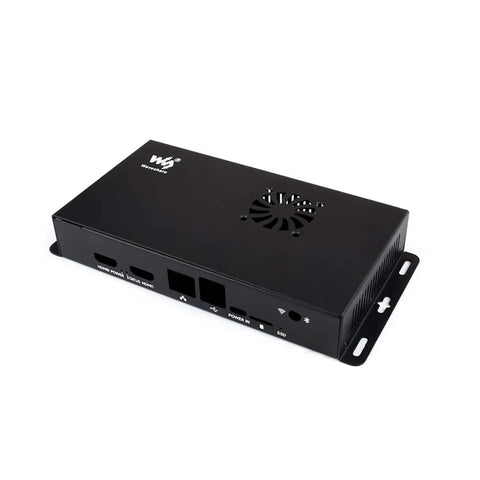 Beefed Up Metal Case For Compute Module 5 IO Board CM5 With Cooling Fan, Dustproof Enclosure, 40-Pin GPIO Adapter, Wall Mount Ready