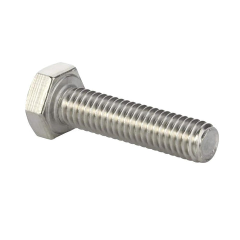 304 stainless steel hex bolts, 1/4-20 x 1 inch, fully threaded, corrosion-resistant, heavy-duty fasteners for marine and industrial use