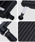 Heavy Duty Solar Pool Heater With Fully Adjustable Aluminum Legs Quick To Install For Lazy Weekend Soaks And Hella Stable Design close-up of collector mat and adjustable leg.