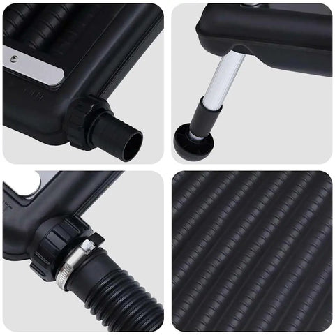 Heavy Duty Solar Pool Heater With Fully Adjustable Aluminum Legs Quick To Install For Lazy Weekend Soaks And Hella Stable Design close-up of collector mat and adjustable leg.