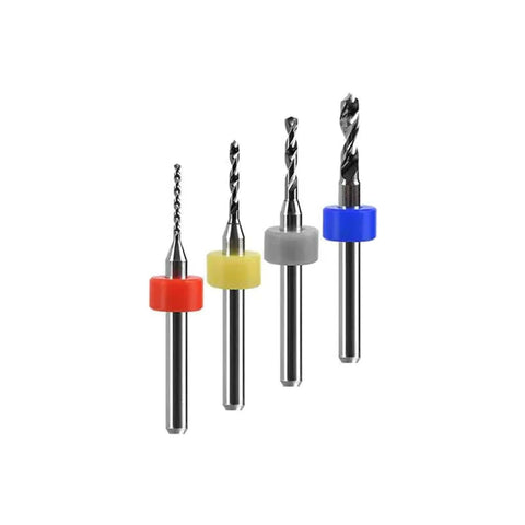 Precision Drill Bit Set 0.1mm To 2.0mm Mini Twist Bits For CNC Lathe And PCB Work, stainless steel, colored rings