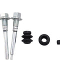 Top Notch Rear Disc Brake Caliper Slider Pin Kit Featuring Durable Metal and Rubber Bushings With Guide Pin Boot For Smooth Gliding And Reliable Stopping Power That Saves You Big Bucks On Repair Bills. Rear disc brake caliper slider pins with rubber bushings and boot