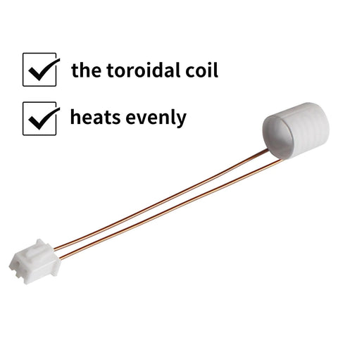 FYSETC K1 Max replacement hot end ceramic heater with dual copper leads and white connector
