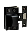 Rock Solid Brushed Steel Hydraulic Glass Door Hinge Dead Quiet Self Closing System Bulletproof Hardware showing a close-up of the hinge mechanism.