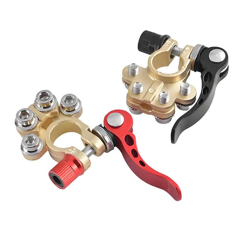 4 Way Car Battery Terminal Connectors Quick Release Clip For Top Post Batteries Positive And Negative Automotive Battery Clamps