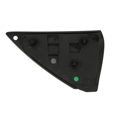 Bolt On Replacement Right Side Rear Bumper Reflector Cover With Bold Red Lens For Tesla Model 3 And Model Y 2017 To 2020 Models showing black plastic backing.