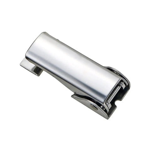 Heavy Duty Adjustable 304 Stainless Steel Toggle Draw Latch With Strong Hasp Lock For Toolboxes Trunks And Cabinets durable fastener from side angle.