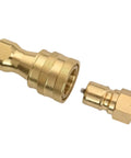 Bad Ass Solid Brass Hydraulic Quick Disconnect Coupler Adapter Fitting 3 8 Inch Bspt Thread High Pressure Rating Up To 500 Bar No Leaks For Truck Mounted Carpet Cleaning Machinery And Industrial Hydraulics Double Seal Tech Tough No Sweat Build brass coupler