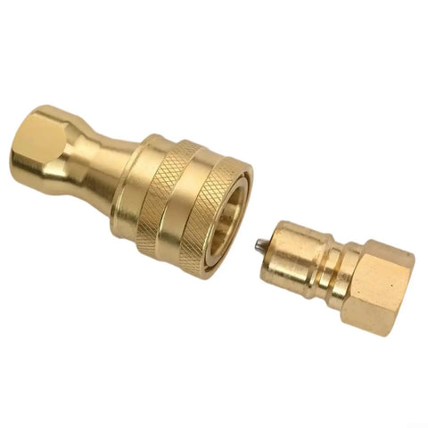 Bad Ass Solid Brass Hydraulic Quick Disconnect Coupler Adapter Fitting 3 8 Inch Bspt Thread High Pressure Rating Up To 500 Bar No Leaks For Truck Mounted Carpet Cleaning Machinery And Industrial Hydraulics Double Seal Tech Tough No Sweat Build brass coupler