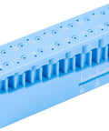 Pro Grade Endodontic Measuring Tools Holder For Root Canal Work Autoclaveable Endo Files Block Ruler With Clear Scale Durable Medical Grade PP Dental Instrument Mount For Precise Measurements, blue PP holder with clear scale
