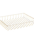 Gold Desk Paper Organizer Tray with big capacity for letters, mail, files, and magazines. Metal letter tray file holder for office or classroom.