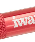 Red airbrush nozzle wrench with textured grip for safe maintenance, labeled 'iwata', ideal for hobbyists and professionals.