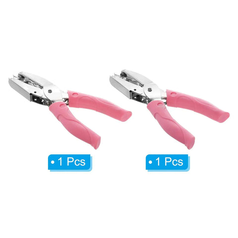 Dual Size Circle Hole Punch Set For Paper Craft And Scrapbooking, One Sixteenth Inch And One Eighth Inch Holes, Two Pack Soft Grip Handheld Punchers