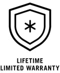 Shield icon with 'Lifetime Limited Warranty' text.