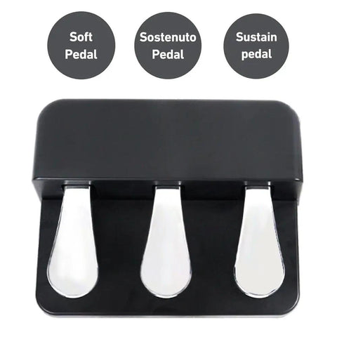 Three Pedal Unit For Digital Pianos With Sustain Soft And Sostenuto Pedals, A Real Upgrade For Your Setup, Feels Like The Real Deal