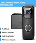 No Drill Anti Theft Doorbell Mount With Rain Cover For Video Doorbell Cameras Easy Install For Homes And Offices black