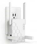 WiFi Extender Signal Booster for Home, Dual Band 2.4GHz and 5.8GHz, Covers Up to 10200 Sq Ft plugged into outlet