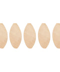 Five beech wood biscuits from the 100 Piece Wood Biscuit Jointing Set With 0, 10, And 20 Size Biscuits For Solid Wood Panels, Tough Jointing Tool Kit For DIY Woodworking And Cabinet Making.