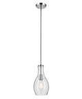 Everly Hour Glass Pendant Light 13.75 Inch One Light With Clear Glass Shade And Chrome Finish Slick Modern Kitchen Island Lighting