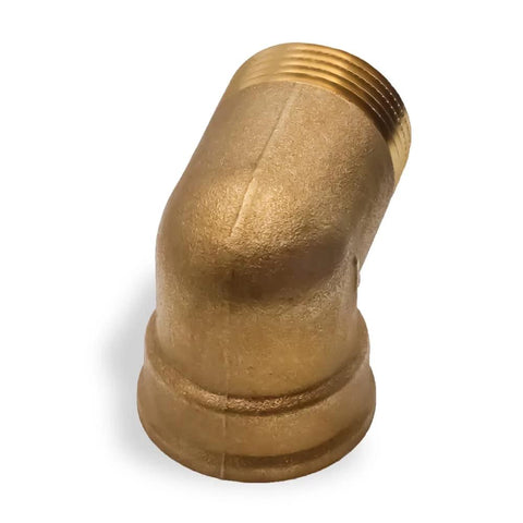 Brass 90-degree elbow pipe fitting, 3/4 in male to 3/4 in female, repair use