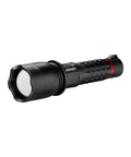 Beastly Bright 4000 Lumen USB C Rechargeable LED Flashlight with Slide Focus and Pure Beam Optic, black