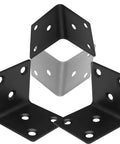 Twenty Pack One And A Half Inch Black Stainless Steel L Brackets, Forty Millimeter Wide Heavy Duty Corner Braces For Wood Frames