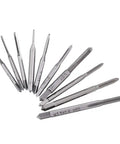 10 Piece Micro Tap Set Metric Thread Taps M1 To M3.5 For Small DIY Projects, Pro Grade Tapping Bits, precise threading, metal taps