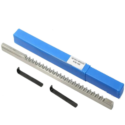 Keyway Broach Tool 8mm C Push Type High Speed Steel Keyway Broach For CNC Router with blue case and accessories