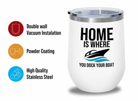 Twelve Ounce White Wine Tumbler For Dockin Your Boat On Pontoon And Yacht Trips The Go To Boating Drinking Accessory