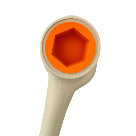 Upgraded 12 Foot Skeleton Shoulder Insert With Hex Nut Design showing orange hexagonal connector detail
