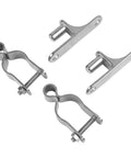Hardcore 304 Stainless Steel Gate Hinges 2 Pack Heavy Duty Pipe Brackets Fit 35mm Farm Fences Barn Doors Garden Gates With Full Hardware Kit For Zero Sweat Backyards And Fast Weekend Install showing stainless steel parts.