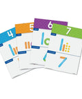Number Construction Kit For Kids 3 Plus With 55 Pieces, Snap Together Color Coded Numbers 0 Through 9 activity cards shown