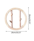 Solid Wood Wall Mount Coat Hooks For Everyday Gear Heavy Duty Nordic Style Round Cloak Pegs, 26cm size, minimalist design.