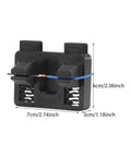 Nonslip Adjustable Soldering Aid Clamp Fixture holding wire, dimensions shown, 6cm x 7cm x 3cm, for precise electronics work.