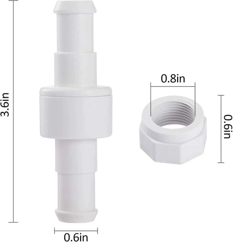 Pool Cleaner Feed Hose Swivel Replacement 3 Pack Fits Pentair Legend Letro Platinum And Kreepy Krauly Cleaners, No Drama Install, Works With JV105 LL105 LL105PM LL105PMT, Durable Fit, white plastic swivel, 3.6in