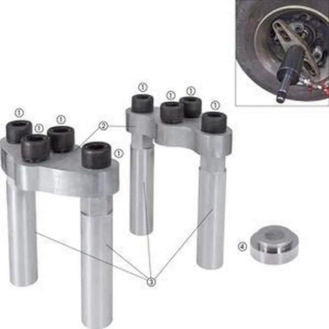 Low Trailer Hub Puller Kit 15 Piece Tool Set For Bearing Removal And Press Out 225mm Hubs With 10 Screws V3750 Compatible
