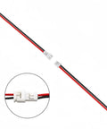 30 Piece 1.25mm JST 2 Pin Micro Connector Kit With 80mm 26AWG Red Black Wires For RC Toys LED Strips Robotics And Tiny Electronics Dope Quick Connectors For Easy Hookup And Reliable Power with close-up of connector detail