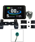 Electric Bike Display Panel For KT LCD8H Controllers Color Waterproof 24V 36V 48V Digital Screen With Remote Bracket Kit