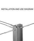 Diagram showing 10 Pack Stainless Steel Thread Swage Lag Screws Cable Railing Hardware Kit installation with polished finish