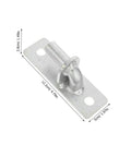 Rock Solid Wall Mount Gate Hinges 4 Pack Heavy Duty Galvanized Steel Fence Door Hardware Included detailed view with measurements.