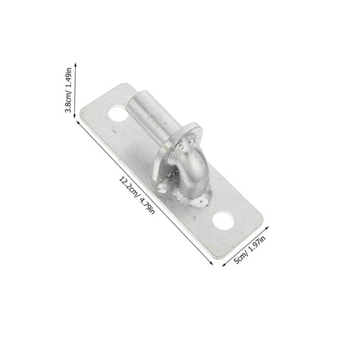 Heavy Duty Wall Mount Gate Hinge Kit For Barn Doors And Fence Posts, silver steel, measures 12.2cm x 5cm, ideal for gates.